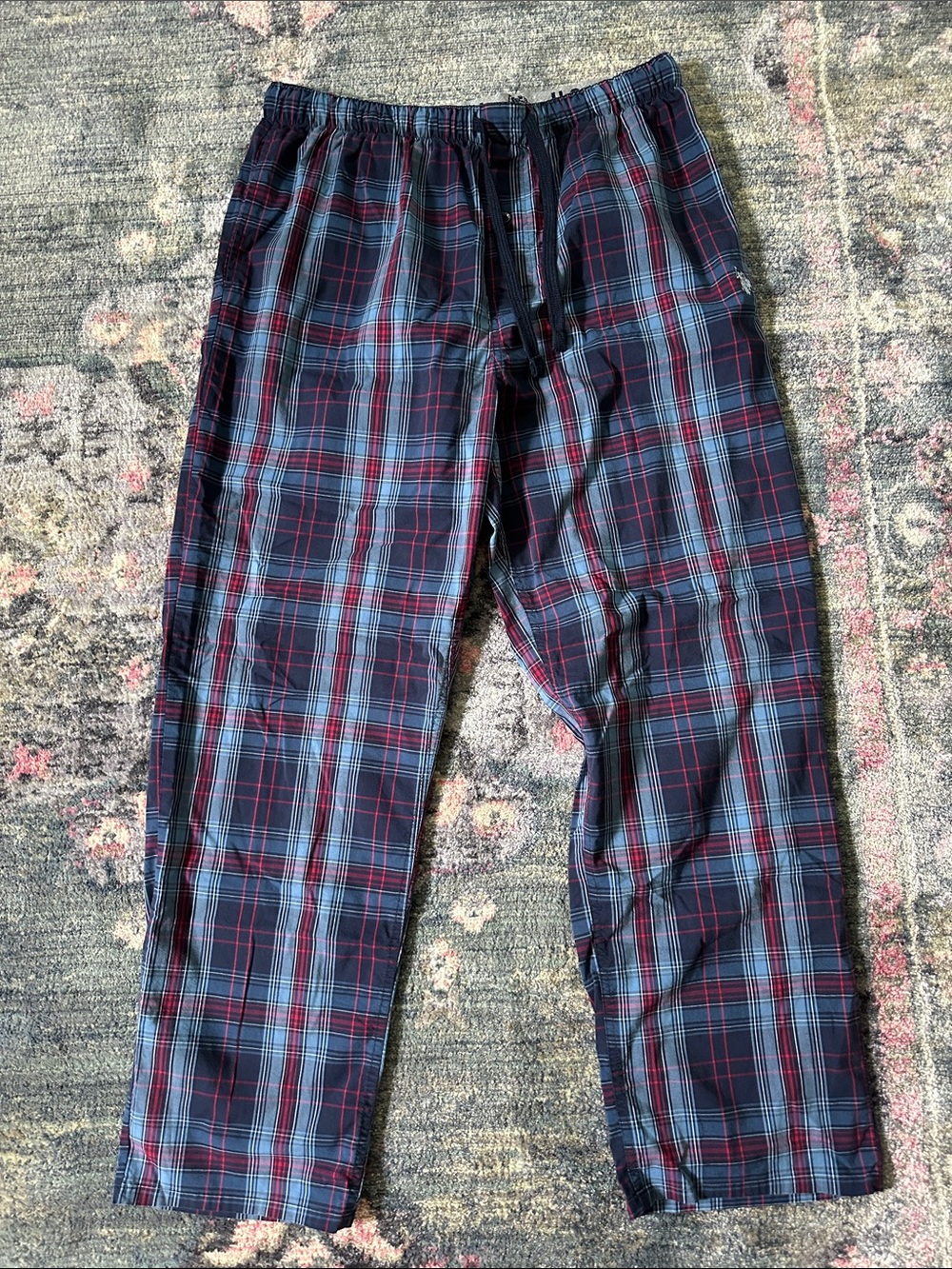 U.S Polo Assn. Men's Navy & Red Plaid Sleepwear Pajama Pants Like New XL